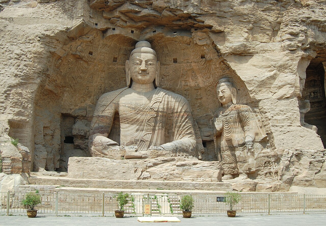 The colossal seated Buddha of Cave 20 at the Yungang Grottoes