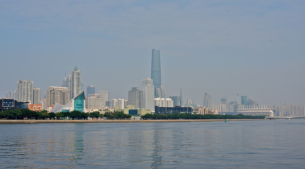 The Guangzhou skyline along the Pearl River