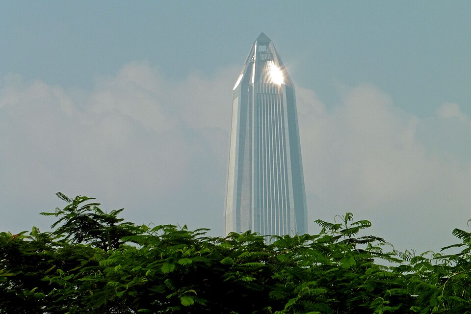 The Ping An Finance Centre rising over Shenzhen