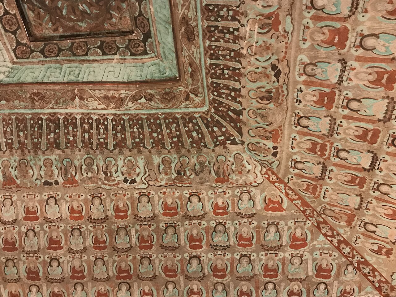 A reproduced mural from the Mogao Caves, Dunhuang