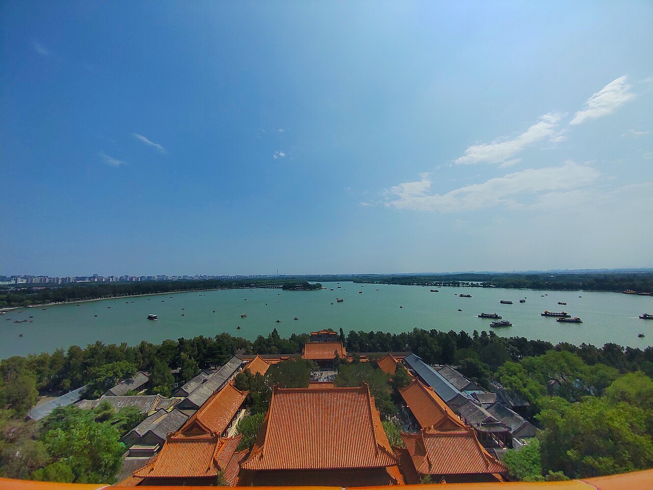 Kunming Lake and the hillside at the Summer Palace, Beijing