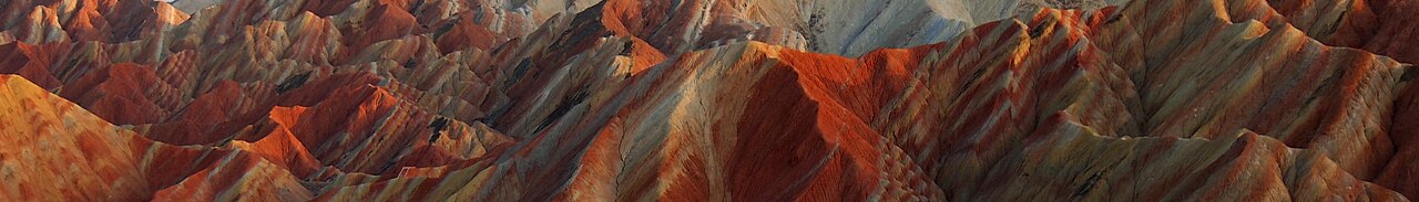 Rainbow Danxia hills of Zhangye