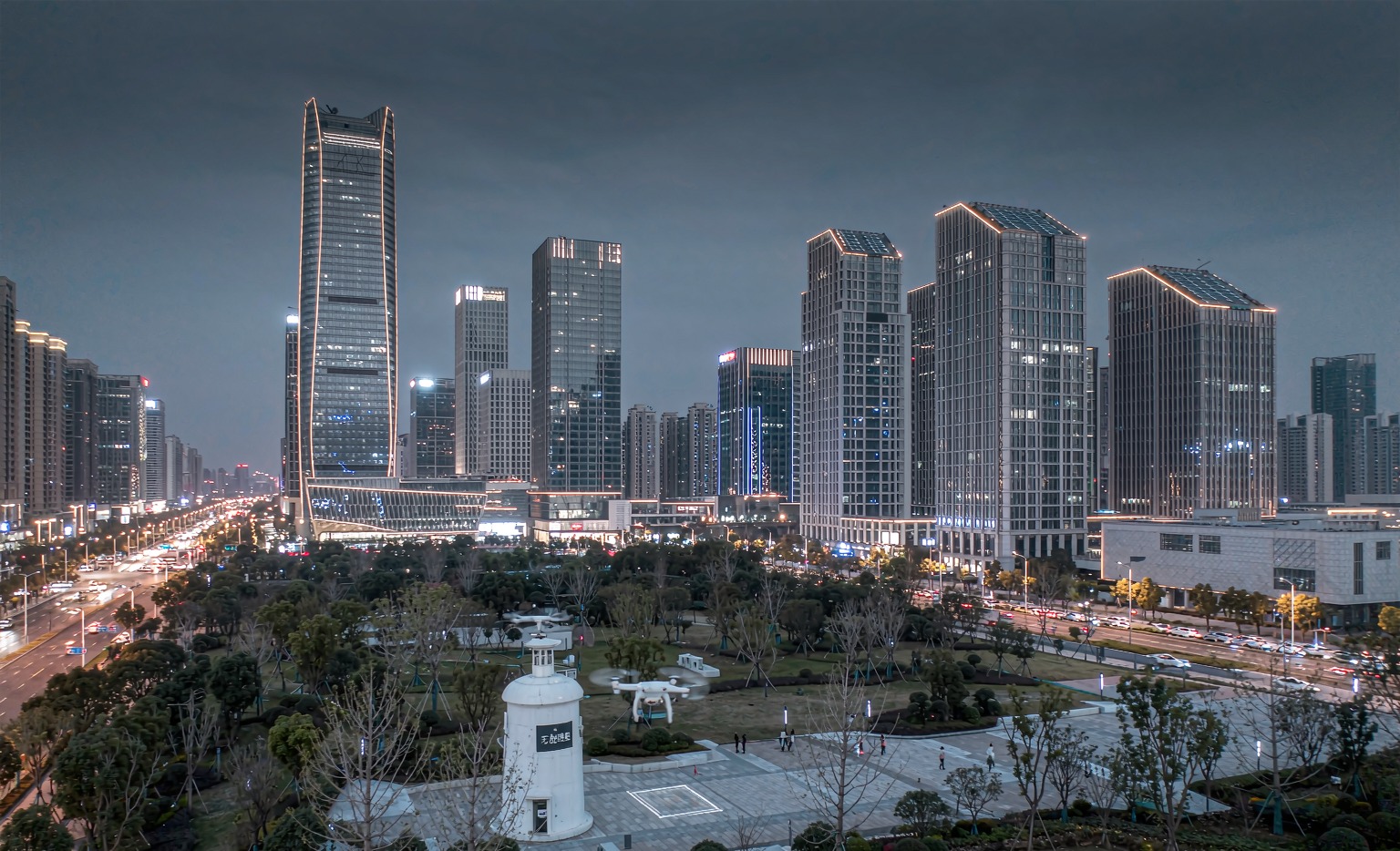 Shenzhen Futian district skyline