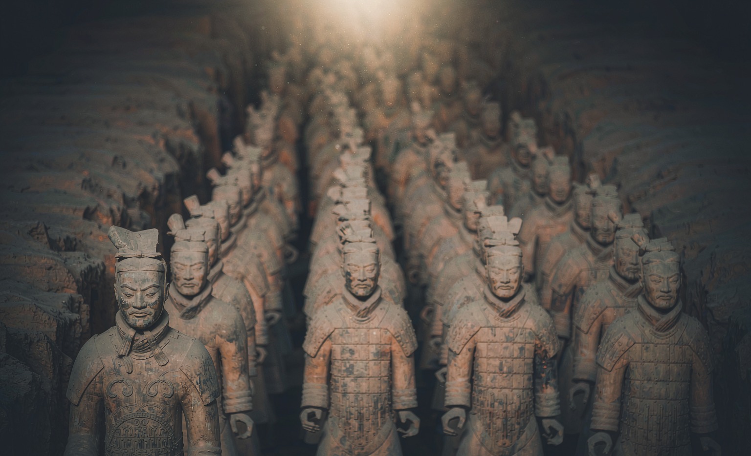 Terracotta Warriors in Pit 1 near Xi'an