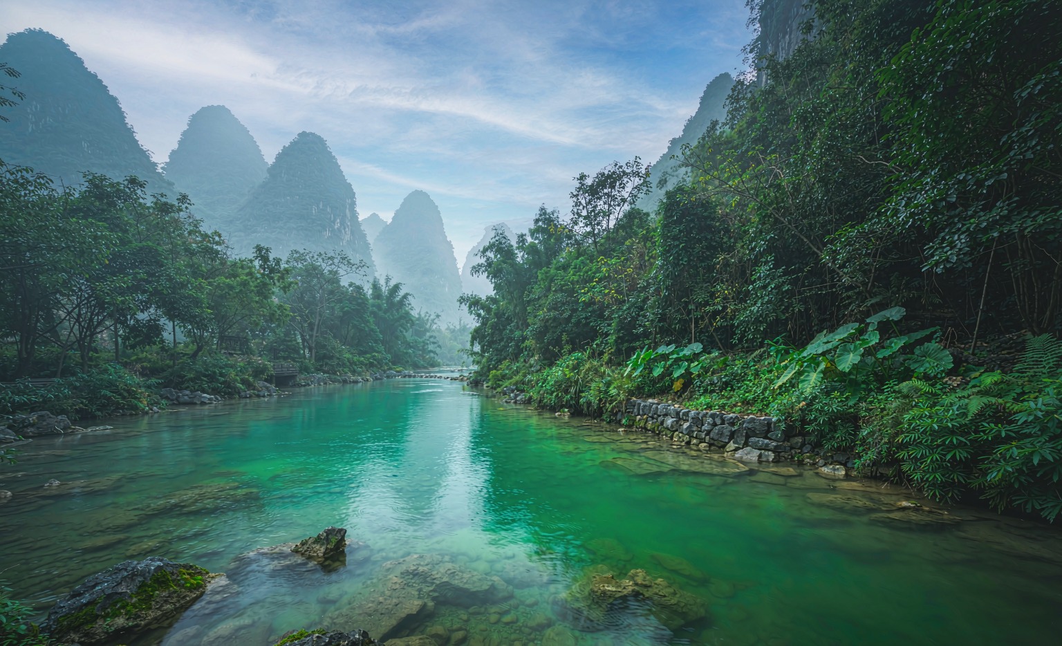 Misty karst peaks in Libo, Guizhou