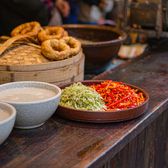 Douzhi served at a Beijing snack shop