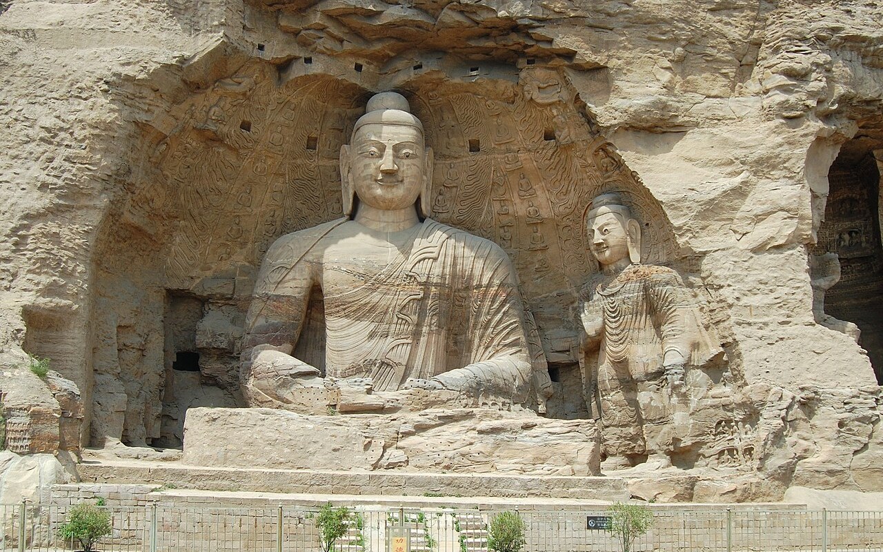 The colossal seated Buddha of Cave 20 at the Yungang Grottoes